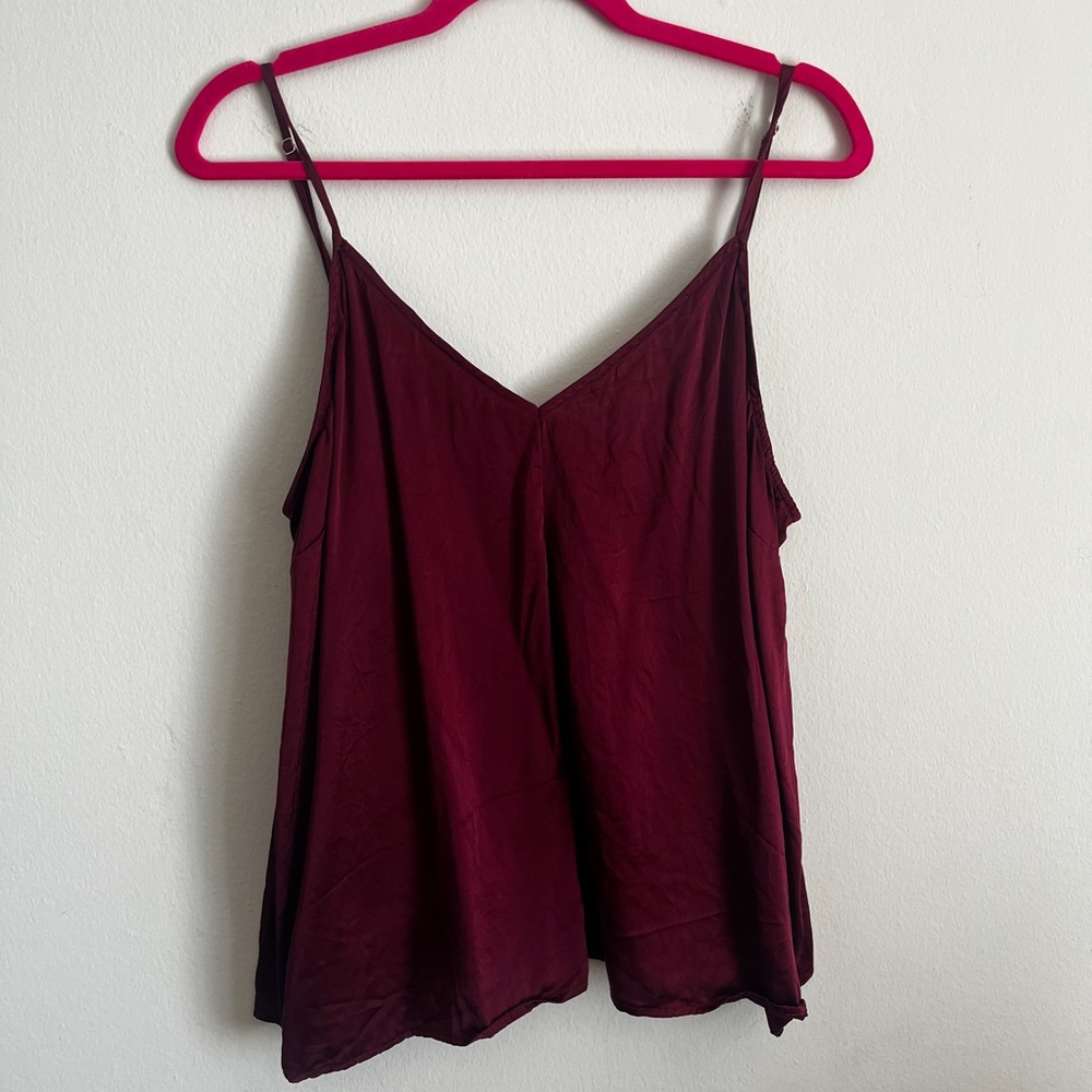 Free People Simple Silk Cami - Rhododendron - Picture 7 of 7